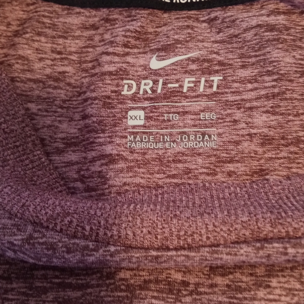 Nike Heathered Wine blended Color Mens XXL Running Shirt - Picture 7 of 8